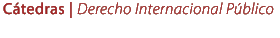 Cátedras: Derecho Internacional Público